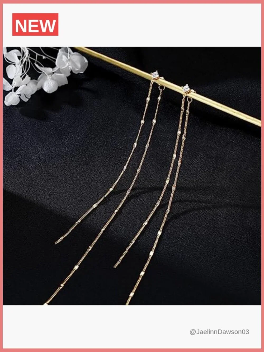 Long Dangle Drop Earrings 925 Sterling Silver Chain Shoulder Length